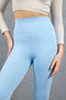 Women's Woolen Fleece-Lined Corded Fabric Leggings High Waist Thermal Warm Stretchy Winter Leggings - 4