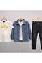 Boys' Shirt Jacket T-Shirt Jeans Pants 3-Piece Set - 5