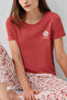 Women's Burgundy Pajama Set - 3