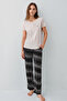 Women's Cream Pajama Set - 2