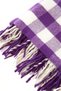 Women's Purple Square Patterned Tassels Soft Texture Shawl Scarf Nbaks052 - 4