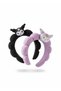Girl's Kuromi Model Towel with Textured Purple and Black Colors, Non-Irritating Soft Crown - 4
