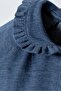 Baby Girl Buttoned Collar Embroidered Summer Regular Fit Blue Dress Usb2967-C-V1 - 3
