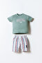 Baby Boy Green Shorts Set
