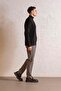 Mock Neck Honeycomb Jacquard Zippered Men's Sweater - 2