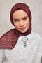 Cotton Polyester Soft Scarf Geometric Pattern Vibrant Red 90X90 - 3