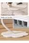 Modern Marble Style Side Table, C-Shaped Couch End Table, Compact Design - 4