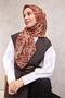 Cotton Polyester Soft Scarf Tile Lilium Patterned Non-Slip Textured 90X90