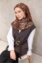 Cotton Polyester Soft Scarf Large Daisy Pattern Tile 90X90 - 2