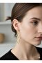 Steel Zircon Stone Swinging Star Earrings
