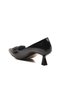 357189 Z Black Wrinkled Patent Leather Women's Heeled Shoes Women's Classic Shoes - 4