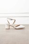 New Season Women's Heels Shoes White Patent Leather Comfortable Heel 5cm