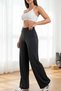 Women's Black Wide Leg Sweatpants Vy2630 - 6