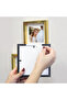 Gold 14X14Cm Pola Square Photo Frame with Adhesive Removable Mat - Pack of 9 - 5