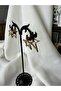 Stoned Design Double-Sided Gold Color Star Earrings - 4