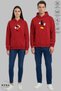 Lover Couple Combination Minnie Mickey Printed Hoodie Hooded Fleece-Lined Oversized Sweatshirt 2-Piece Set