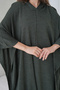 Hooded Wide Fit Poncho Jacket with Side Ties and Asymmetrical Cut, Suitable for Women's Hijab - 5