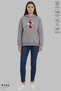 Lover Couple Combination Minnie Mickey Printed Hoodie Hooded Fleece-Lined Oversized Sweatshirt 2-Piece Set - 4
