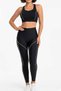 High Waist Shaping / Sculpting Pattern Yoga Set - Flare Leggings & Sports Bra Set