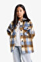 Kaşe Checkered Blue Girl's Shirt F3385A8/Be300 - 3