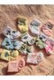 Baby Girl Socks 3-Piece Set 0-3 Months Old Newborn Baby Socks 3-Piece Set Colorful Patterned - 9