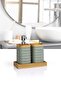 Green Bamboo Liquid Soap Dispenser and Toothbrush Holder Set - 5