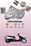 Gray Tail Bag and Lock Mismatched Rks Private 125 Compatible Motorcycle Tarpaulin