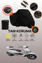Black Rear Bag and Lock Compatible Kuba Brilliant 125 Compatible Motorcycle Tarpaulin