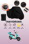 Rks Neon 125 Compatible Motorcycle Tarpaulin Compatible with Black Rear Bag