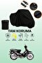 Black Rear Bag and Lock Mismatched Kuba Xy100-E Compatible Motorcycle Tarpaulin