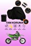 Black Compatible with Lock Kawasaki Kx 65 Compatible Motorcycle Tarpaulin