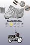 Gray Rear Bag and Lock Mismatched Honda Hero 100 Compatible Motorcycle Tarpaulin