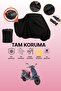 Rks Dark Blue 125 Compatible Motorcycle Tarpaulin Compatible with Black Rear Case