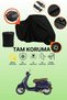 Black Rear Bag and Lock Compatible Vespa Primavera 150 Compatible Motorcycle Tarpaulin