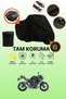 Black Tail Bag and Lock Compatible Kawasaki Z 500 Compatible Motorcycle Tarpaulin