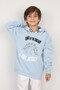 Three Yarns Ş Fleece-Lined B Printed Hooded Boy's Casual Sweatshirt - 3