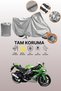 Gray Compatible with Kawasaki Ninja Zx-10R Compatible Motorcycle Tarpaulin