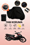 Black Rear Bag Compatible with Kuba Sj100-16D Compatible Motorcycle Tarpaulin