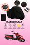 Black Rear Bag Compatible with Arora Verano Ar 125-25 Compatible Motorcycle Tarpaulin