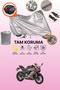 Gray Tail Bag and Lock Compatible Rks Srk250 Rr Compatible Motorcycle Tarpaulin