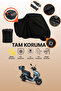 Black Rear Bag and Lock Compatible Kuba Pesaro 50 X Compatible Motorcycle Tarpaulin