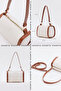 Cream - Tan D47 Single Compartment Adjustable Strap Daily Minimal Baguette Hand and Shoulder Women's Bag - 5