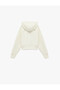 Zippered Hooded Ecru Girls' Sweatshirt 6Wkg10281Ak - 2