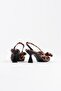 Women's Evening Dress with Fabric Bow and Open Back, Daily Comfortable Heeled Shoes - 2