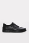 Black Genuine Leather Lace-Up Thermo Sole Casual Men's Shoes Tg091611312513 - 4