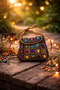 Handmade Embroidered Colorful Stone Detailed Bohemian Mini Shoulder and Crossbody Bag - 2
