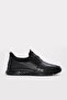 Black Genuine Leather Rubber Sole Men's Casual Shoes Tg0916111131653 - 3