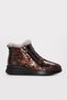Brown Crocodile Genuine Leather with Fur Inside Thermo Sole Zippered Quality Women's Boots Tg094111126 - 3