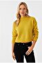 Women's Oil Green Short Knit Sweater Be342 - 2