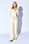 Butter Half-Zip Sweatshirt-Elastic Waist Drawstring Detailed Pants Set |   Mkw185498-01 - 2